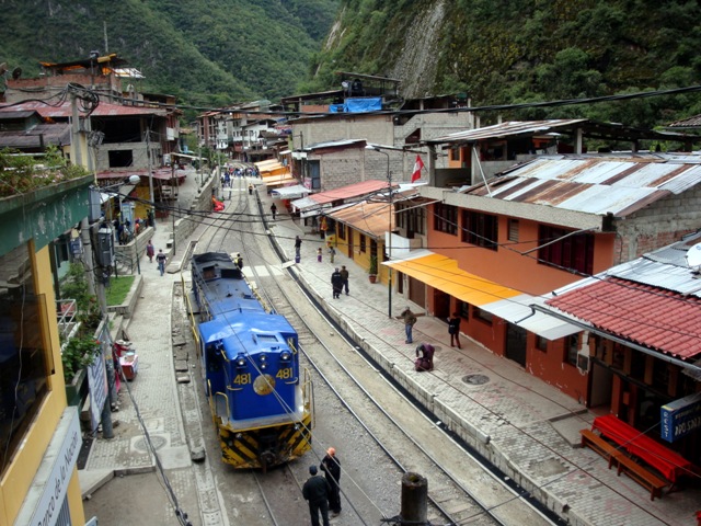 The town the aguas calientes Machu Picchu Cusco Peru